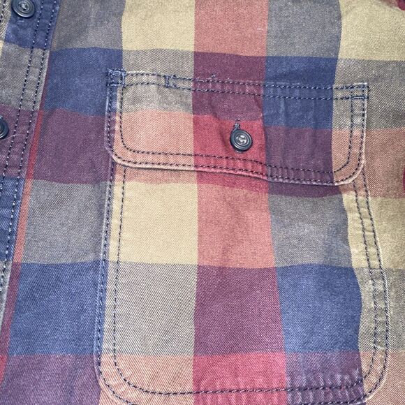 Vintage LL Bean Mens canvas Flannel Plaid Lined Barn Chore Shirt Jacket Sz XLT - Picture 11 of 13